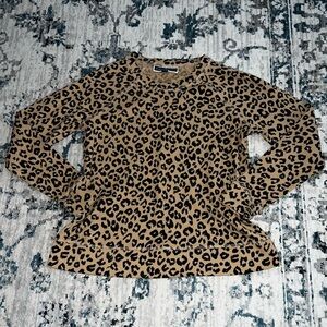 Karen Scott Cheetah Print Top
